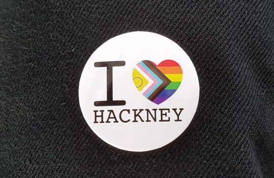 I love Hackney badge LGBTQIA+
